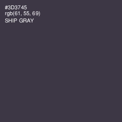 #3D3745 - Ship Gray Color Image